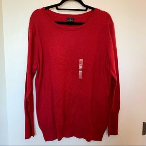 NWT Women Worthington Red Long Sleeve Sweater XXL